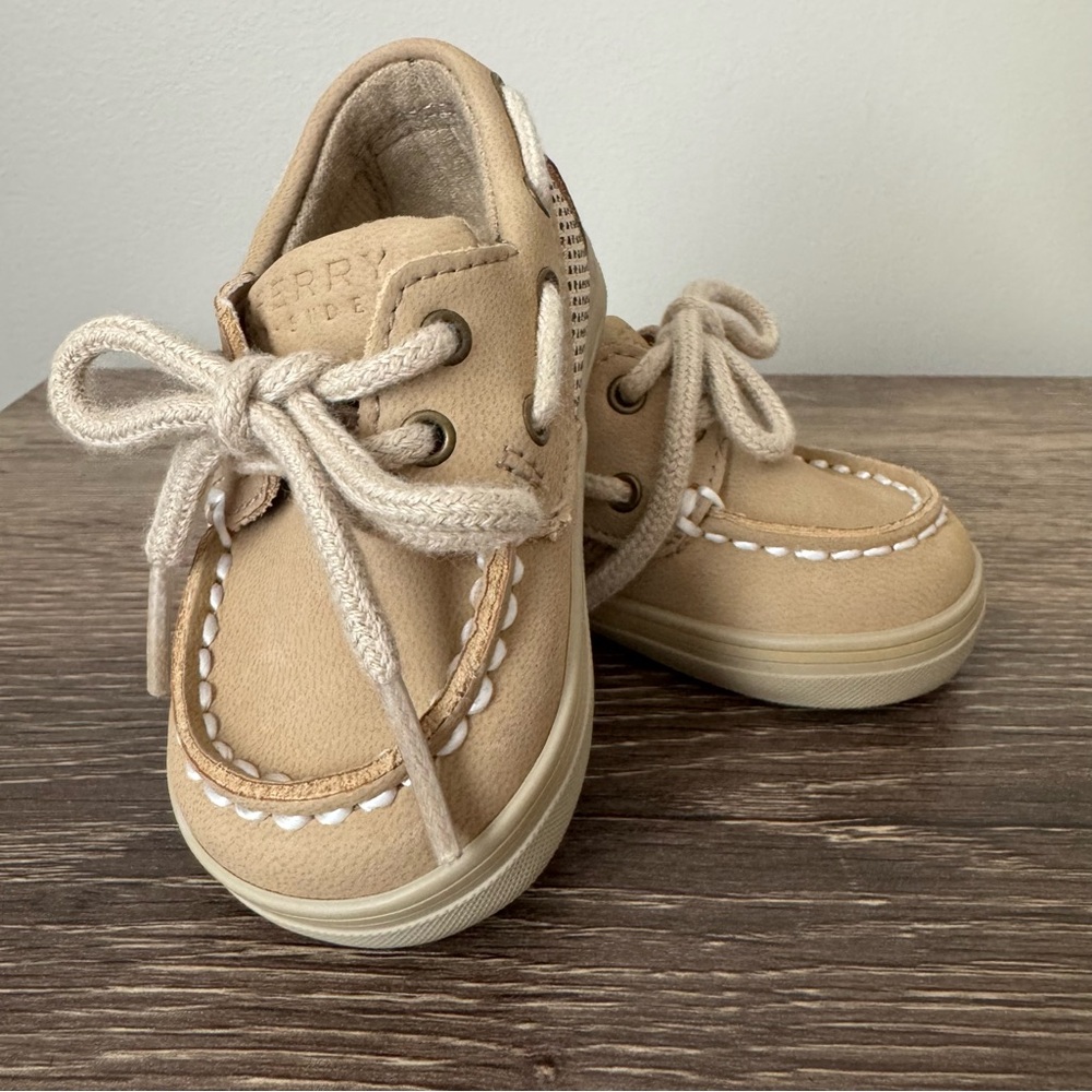 Sperry Top-Sider Baby Boys Crib Boat Shoes Sneakers Sz 1 EUC